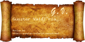 Guszter Valéria névjegykártya